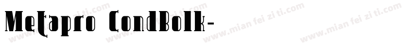 Metapro CondBolk字体转换